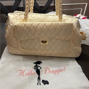 Cream Quilted Women's Bag
